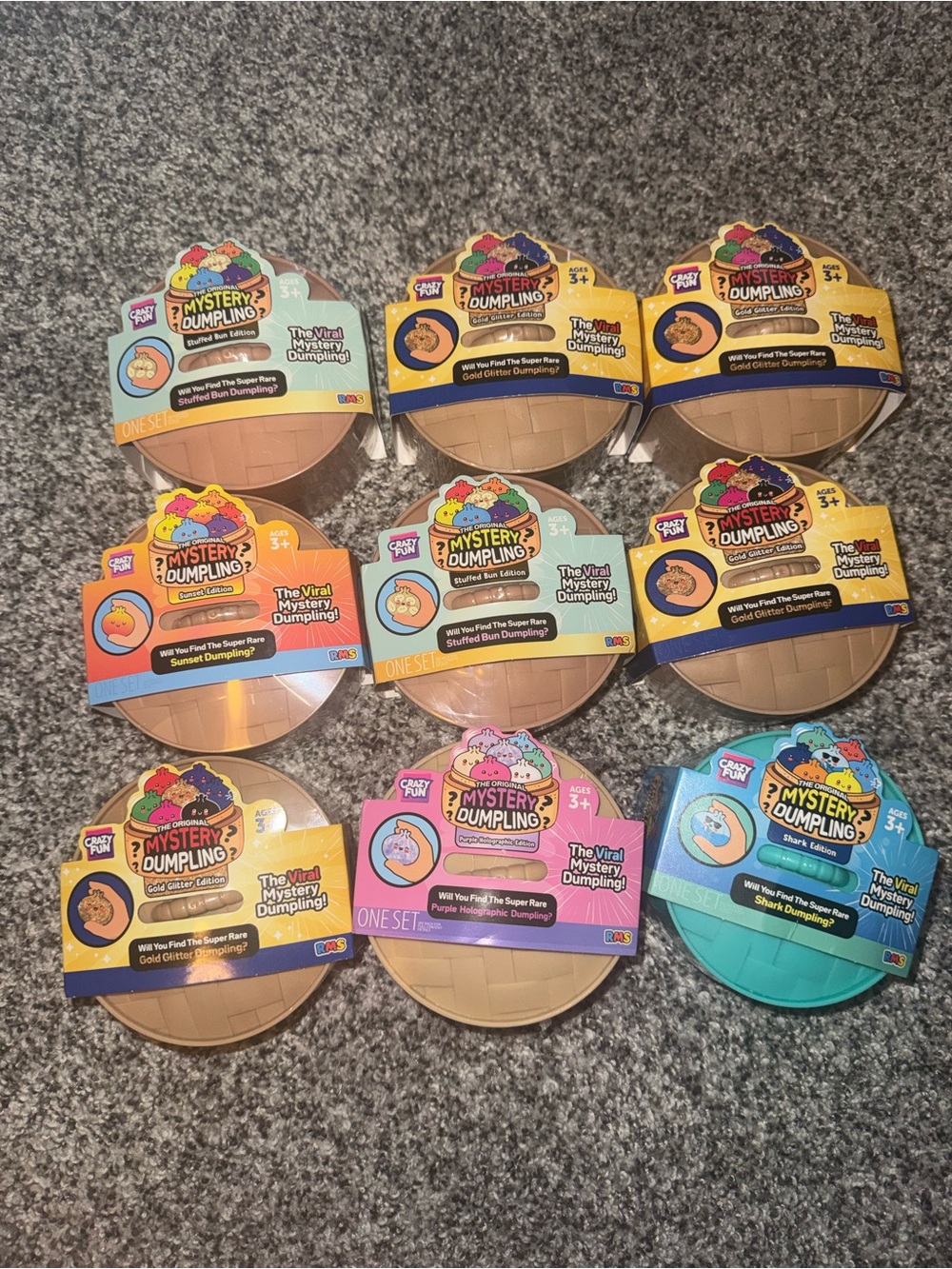 Crazy Fun Mystery Dumpling Blind Pack Lot of 9